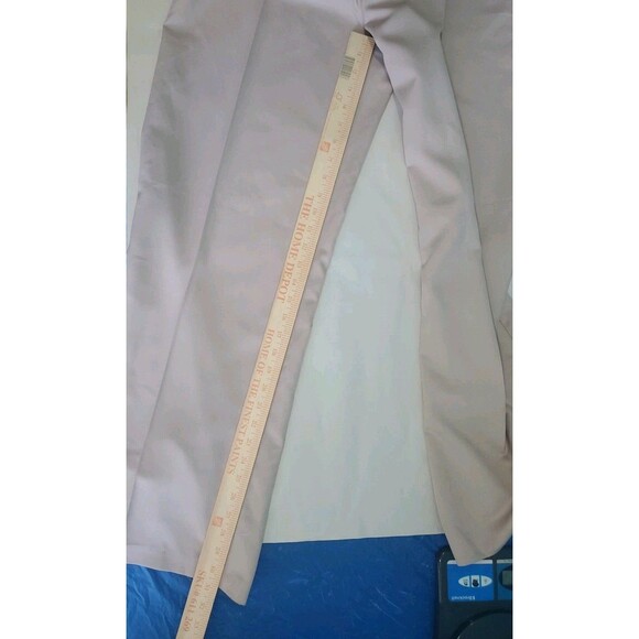 Womens Lightweight Pants Sz 10 Wide Leg High Waist Flat Front  Tan By Divided - Picture 6 of 11